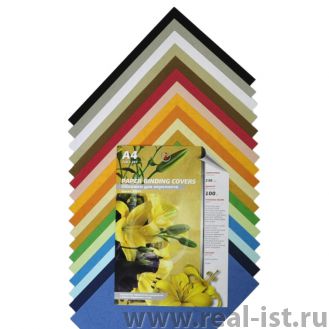 Обложки для переплета картонные, текстура: кожа, 230г/м2, А4, серый